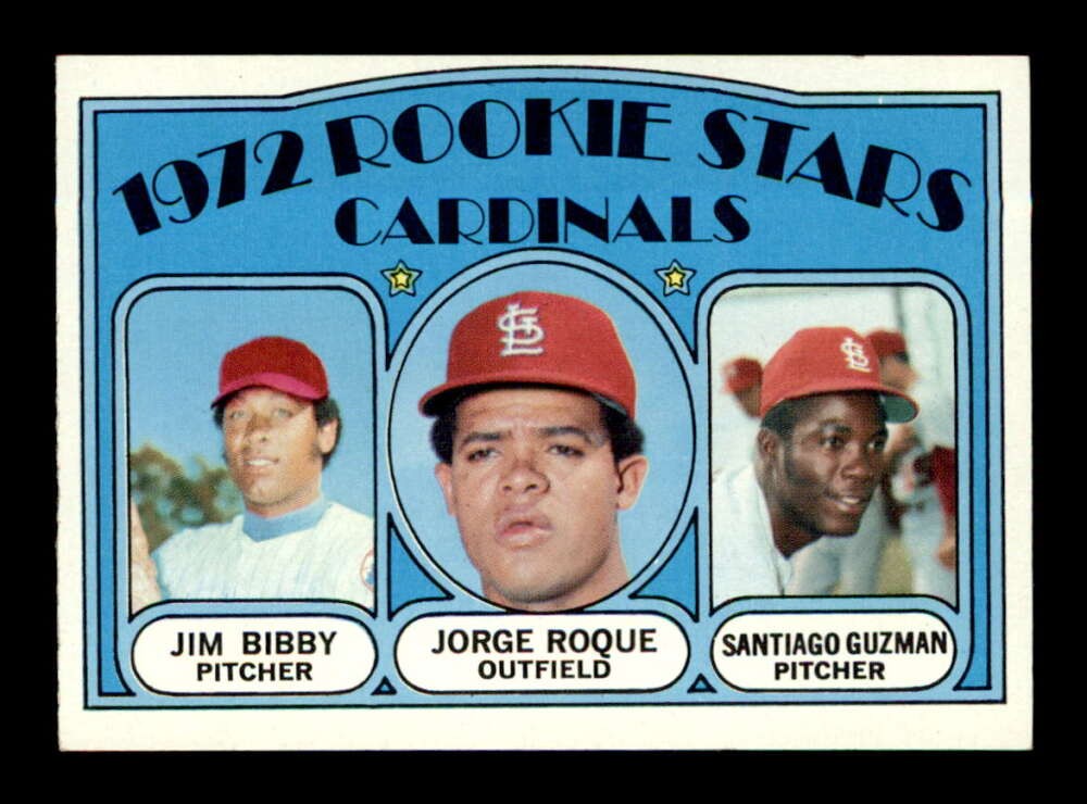 1972 Topps #316 Bibby/Roque/Guzman Cardinals Rookies EXMT/EXMT+ X3703612