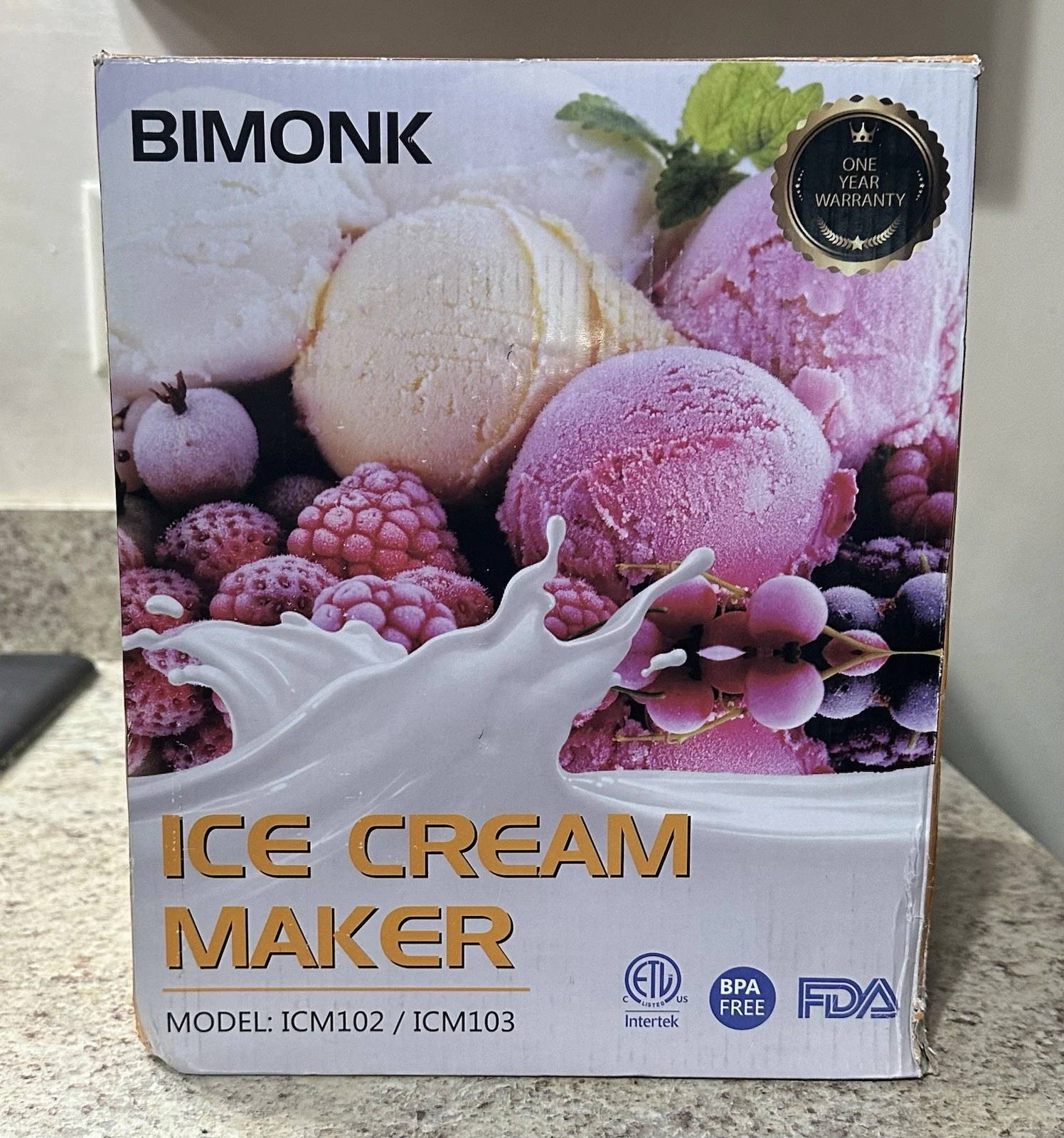 NEW - Bimonk (Cuisinart) Electronic Ice Cream Maker BL1500C Light Blue
Opens in a new window or tab
