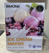 NEW - Bimonk (Cuisinart) Electronic Ice Cream Maker BL1500C Light Blue