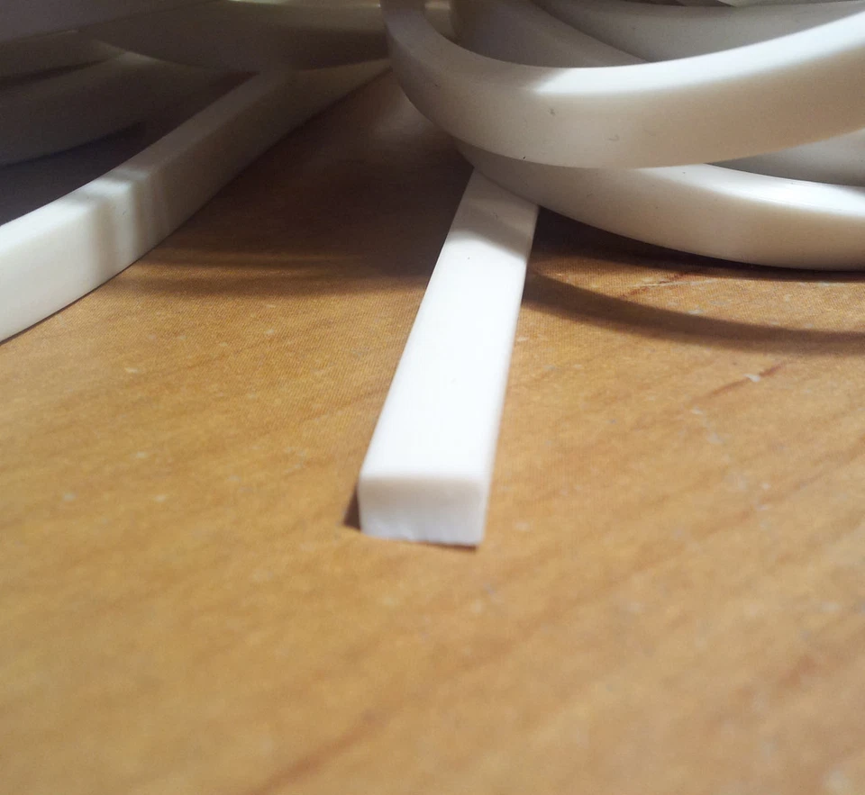 Protector de parachoques de goma blanca de 10' tira de impacto cable de cojín 73-76 Buick 75-79 Nova Foto 2 de 4