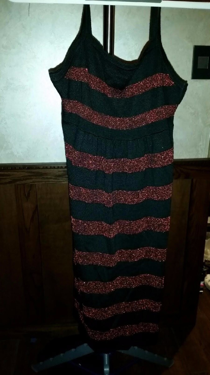 Black and Red Striped Dress Size Small - New with Tags | eBay