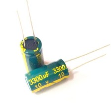 2pcs 3300uF 10V 3300MFD 10Volts 10 20mm Radial Aluminum Electrolytic Capacitors