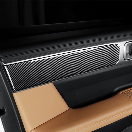 4pcs Carbon Fiber ABS Inner Door Panel Cover Trim For Hyundai Santa FE 2024 2025 - Picture 5 of 7