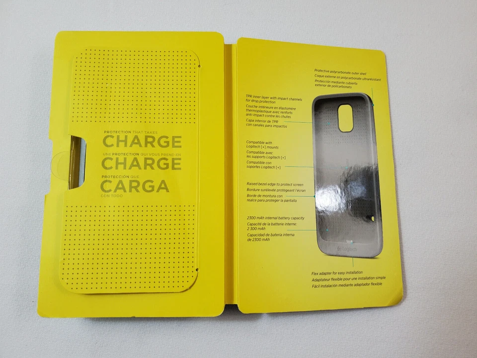 Capa bateria externa Logitech Protection + Power Samsung - Galaxy S5 preta - Imagem 2 de 3