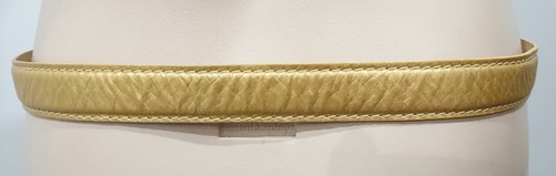 Fibbia sottile cintura ELIE SAAB morbida pelle oro opaco doppio tono oro taglia: 40P - Foto 5 di 7