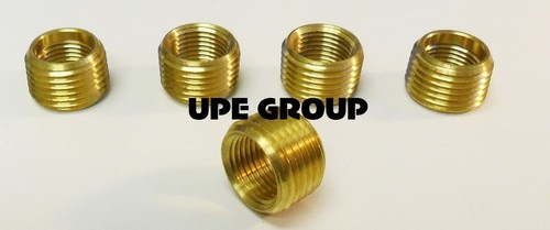 BRASS FACE BUSHING REDUCING NPT THREADS PIPE FITTING 1/2 MALE X 3/8 FEMALE QTY 5