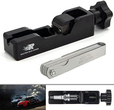 #ad Universal Black Spark Plug Gap Tool For 10 12 14 16MM amp; Blades Feeler $17.99