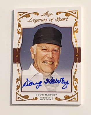 2011 Leaf Legends of Sport Doug Harvey Auto BA-25, #18/40