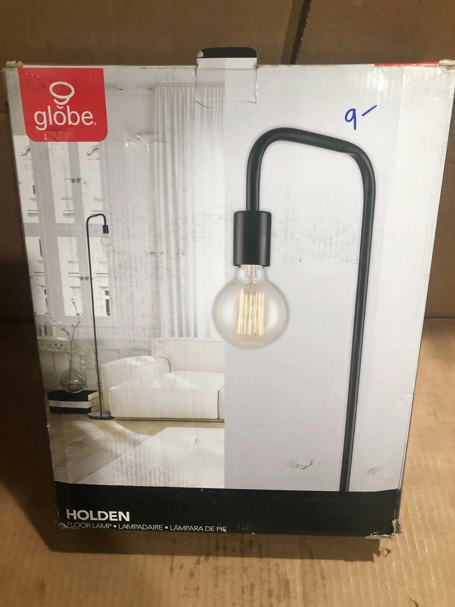 Globe Electric Holden 70 Metal Floor Lamp, In-Line On/Off Foot Switch 67067 Silver