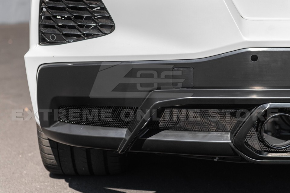 For 20-Up Corvette C8 | Z06 Style Matte BLACK Rear Center Quad Exit ...