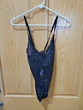 Avidlove Deep V Lace Lingerie Bodysuit Women Teddy One Piece Babydoll Black,M 