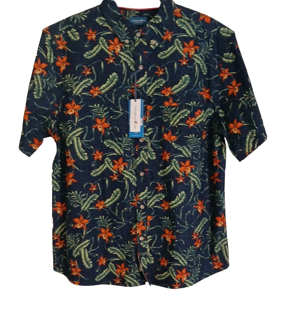 Caribbean Joe Tropical S/S Shirt in Size Large (NWT) Retail $59.50