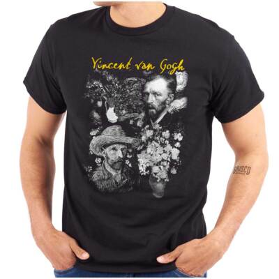 Vincent Van Gogh Modern Art Painting Collage Womens or Mens Crewneck T Shirt Tee