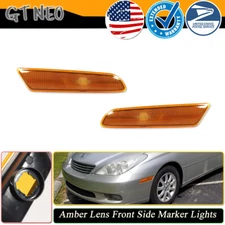 2X Amber Front Side Maker Fender Signal Lights For 02-03 Lexus ES300 04-06 ES330