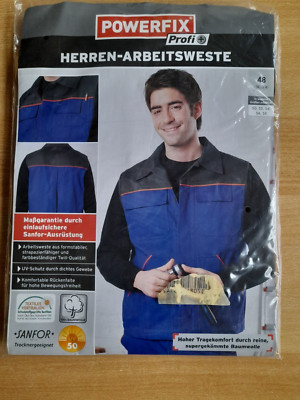 Powerfix Profi Herren-Arbeitsweste, grau-blau, Gr. 48
