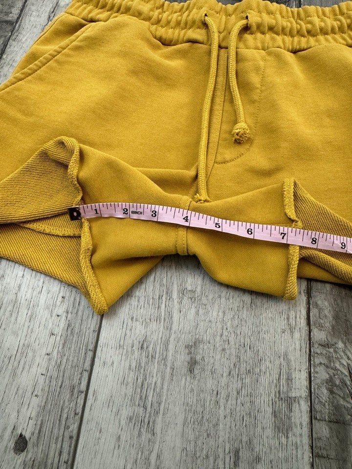 YoungLA Legacy Shorts Mens Medium Mustard Yellow Gym Active Training