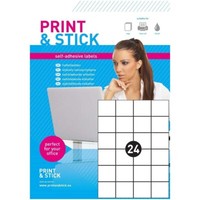 100 Blatt / 2400 Etiketten 52,5X49,5Mm Selbstklebend Papier Din A4 Bogen