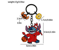 lot 10pcs cartoon Anime Halloween Stitch Keychain Key Chain Girls boy Keyring