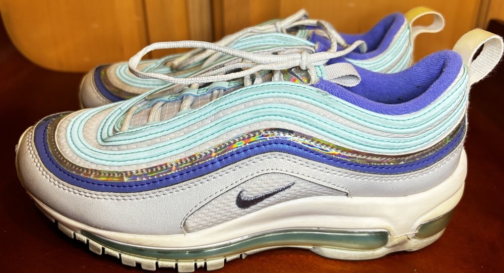 Nike Air Max 97 Youth 4Y Aura Sapphire Aurora Green Womens 5.5 CT1965-400  