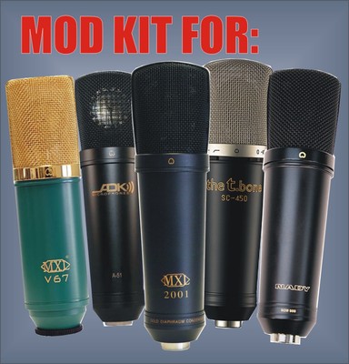 Microphone Mic Mod Upgrade Kit for MXL 2001 V67G Nady SCM900 Apex 430 CAD C400S