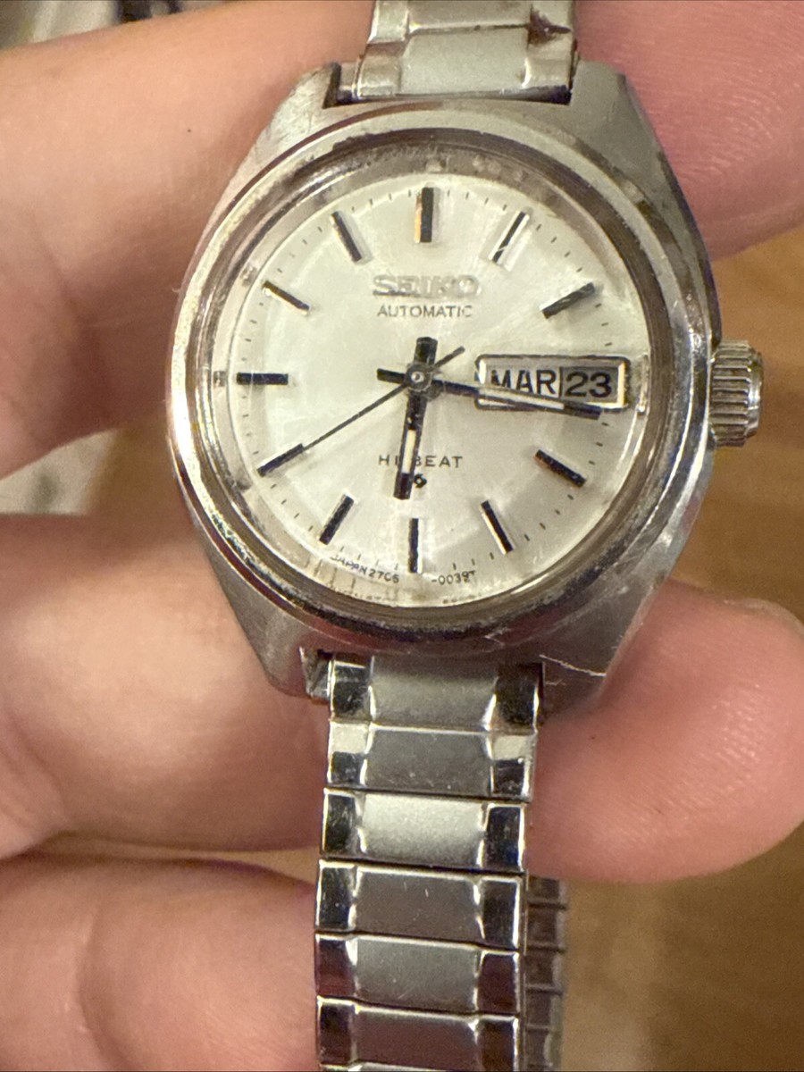 SEIKO 自動巻き HI BEAT 17jewels A1881 Vintage Seiko hi Beat gold womens watch Automatic Movement