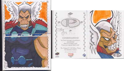 2017 Marvel Premier Dual Panel Sketch Card JHL Beta Ray Bill
