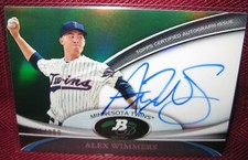 2011 BOWMAN PLATINUM PROSPECT AUTOGRAPH #BPA-AW ALEX WIMMERS GREEN 301/399