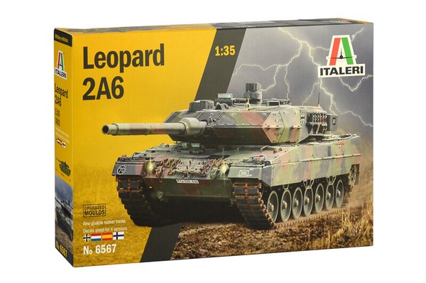 Leopard 2A6 Panzer 1:35 Plastik Modellbausatz Italeri-image