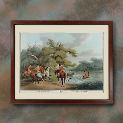 W. S. Howitt  Stag Hunting , Aquatinta-Radierung, vermutl. Replikat 19./20. Jhdt