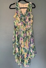 Eliza J watercolors impressionist look dress, size 4 spring/summer cocktail