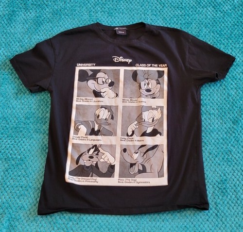Disney Class Yearbook T Shirt Adult Womens Medium Zaba Mickey Minnie Donald Ebay