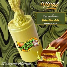 Pistachio Kunafa Spread 400ml Jar Crunchy & Creamy Snack & Dessert Treat