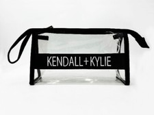 BRAND NEW Kendall  Kylie Cosmetic Makeup Bag Clear  Black