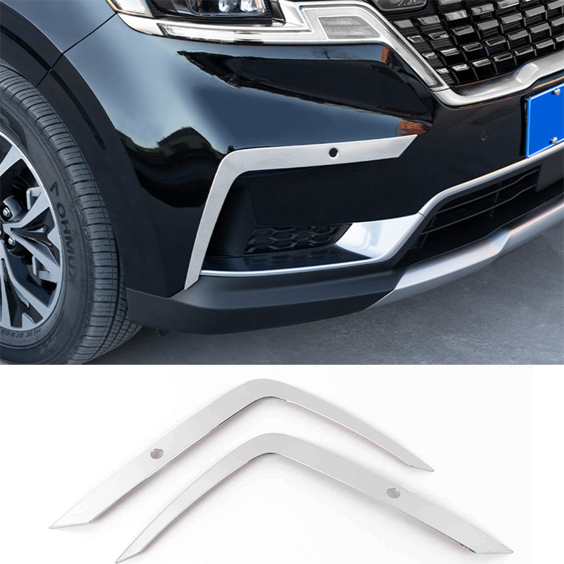 Kia Carnival 2022-2023 Chrome Fog Light Eyelid Trim Cover
