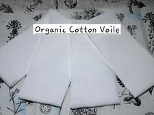 Organic Cotton VOILE 2" Fabric strips for Mixed Media Journal dying Stamp Ribbon