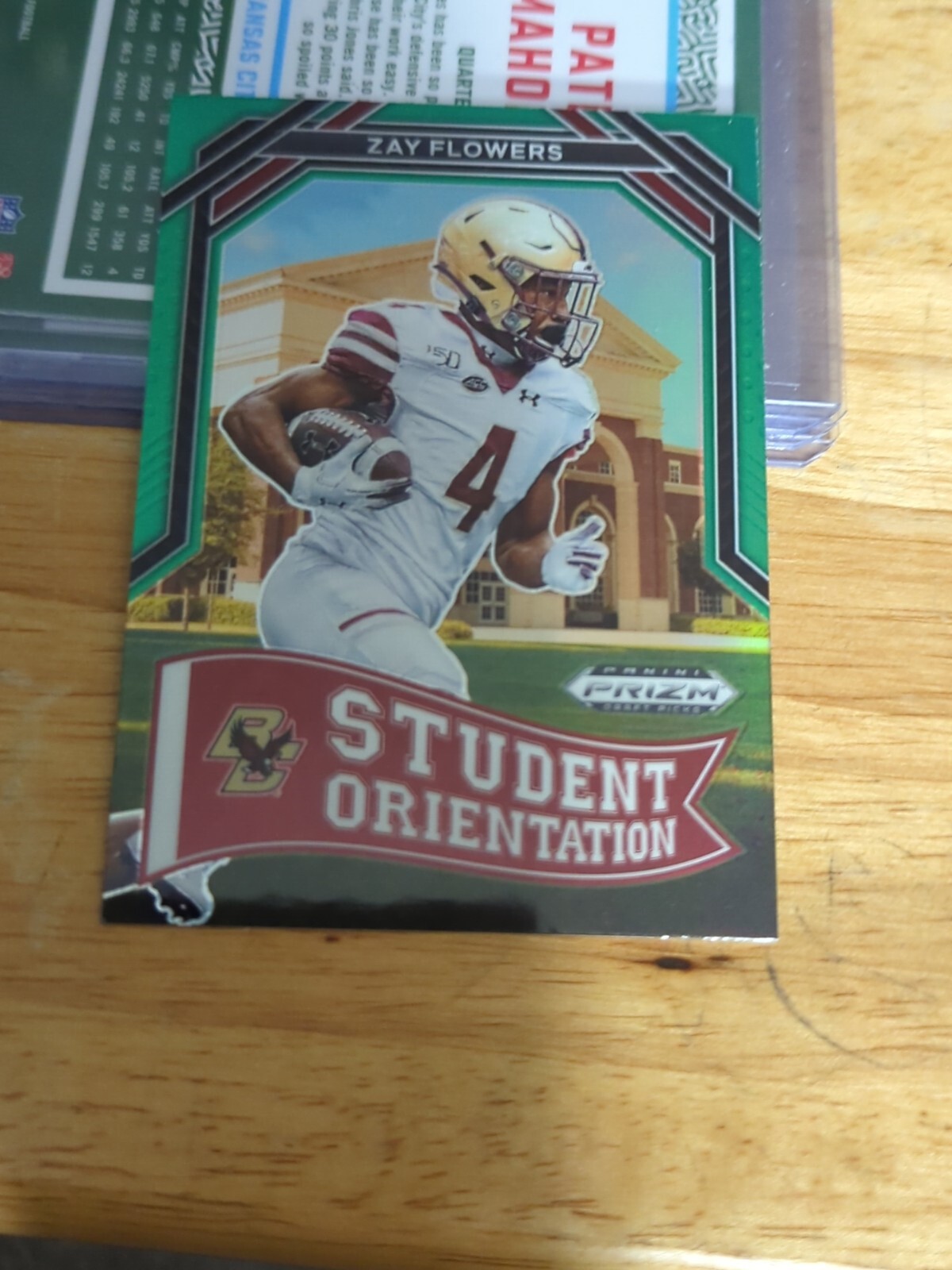 Zay Flowers Panini Prizm Draft Picks Student Orientation #SO15 Green