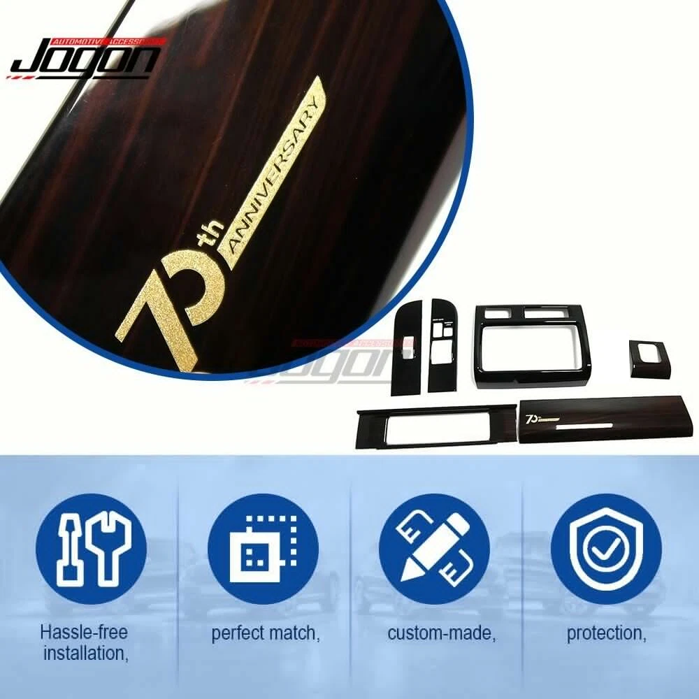 Grain Wood Interior Console Trim Kits For Toyota Land Cruiser 70