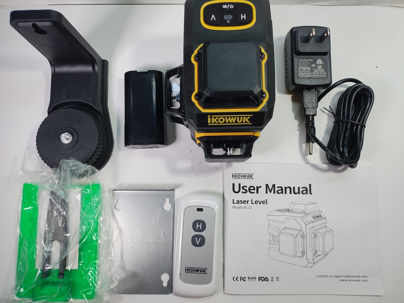 Laser Level 3x360° Cross Line Laser for Construction & Picture Hanging NEW Works