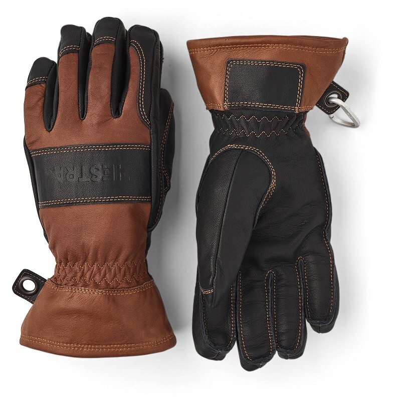 Guante guía plegable Hestra negro marrón - elección de talla - guantes Bushcraft de cuero