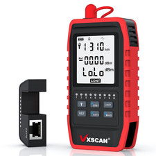 Fiber Optic Tester - Universal FC/SC/ST Interface, Optical Power Meter & RJ45 Ne