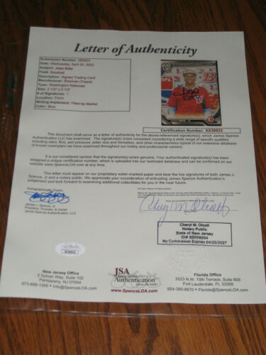 Juan Soto 2016 AUTOGRAPHED Bowman International Ink #II-JS Rookie Card - JSA LOA - Picture 3 of 11