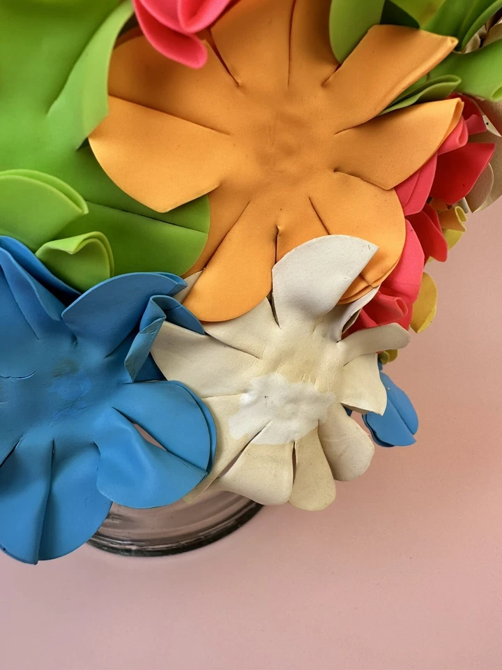 Vintage floral Swim bathing Cap rubber Retro beach Summer 60s glam Pool aqua Hat - Image 4 of 4