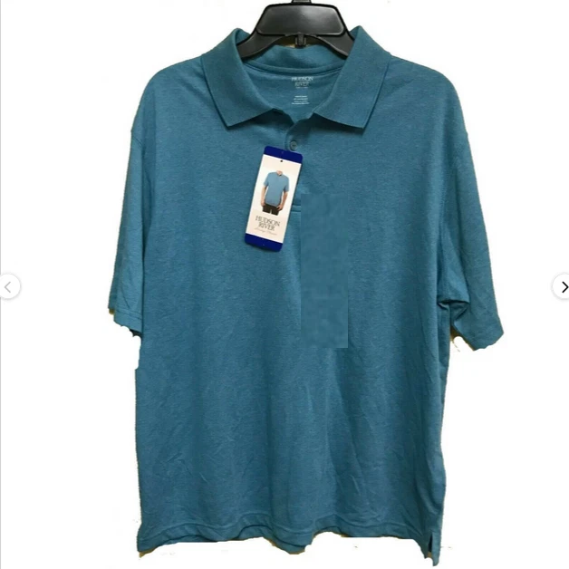 Hudson River Mens Heritage Classics Polo Shirt in Turquoise Color Size XL