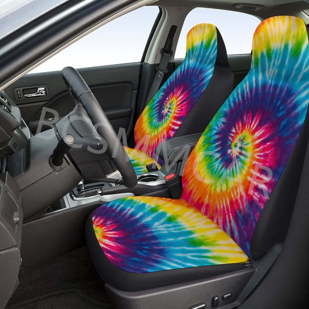 2Pcs Colorful Front High Back Bucket Seat Cover For Car SUV Interior Accessories