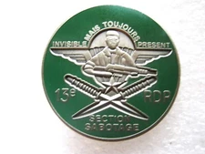 ANCIEN INSIGNE DES DRAGONS PARACHUTISTES 13° RDP LA SECTION SABOTAGE (R)
