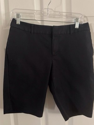Liz Claiborne Women s Size 8 Emma Flat Front Causal Shorts Black Pockets