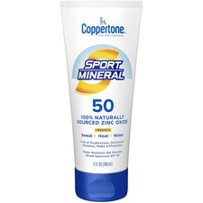 Sport Mineral Sunscreen Lotion SPF 50, Water Resistant Sunscreen with Zinc Oxide
