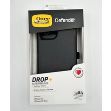 OtterBox Defender Case with Holster Case for iPhone 12 iPhone 12 Pro, Black