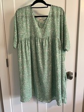 Lime Green Dress Or Coverup With Daisies Size 1X