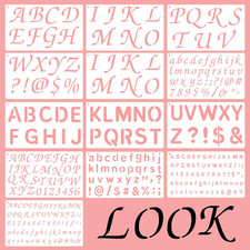 Stencil Letters for Painting, 1/2, 3/4, 1, 2 Inch Letter Stencils, Small Plastic